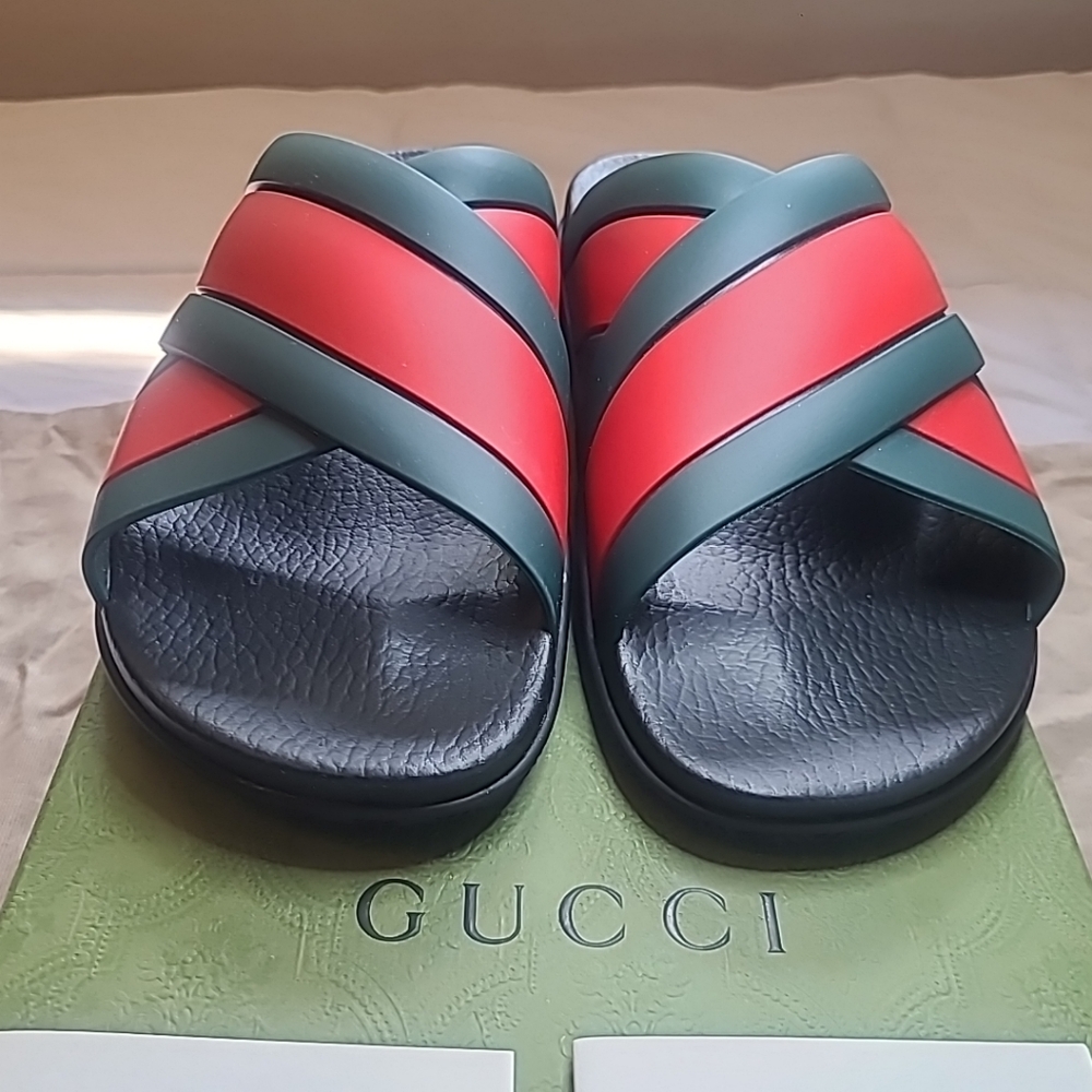 Gucci Web Slide Black Rubber Unisex